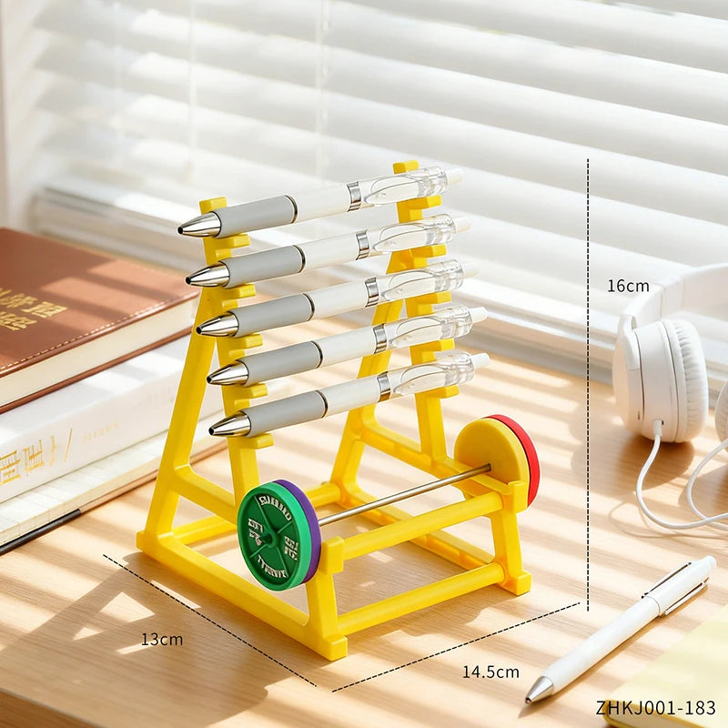 Creative Barbell Pen Holder Fitness Themed Fitness Pen Holder Perfect Gift for Fitness Enthusiasts Weightlifters