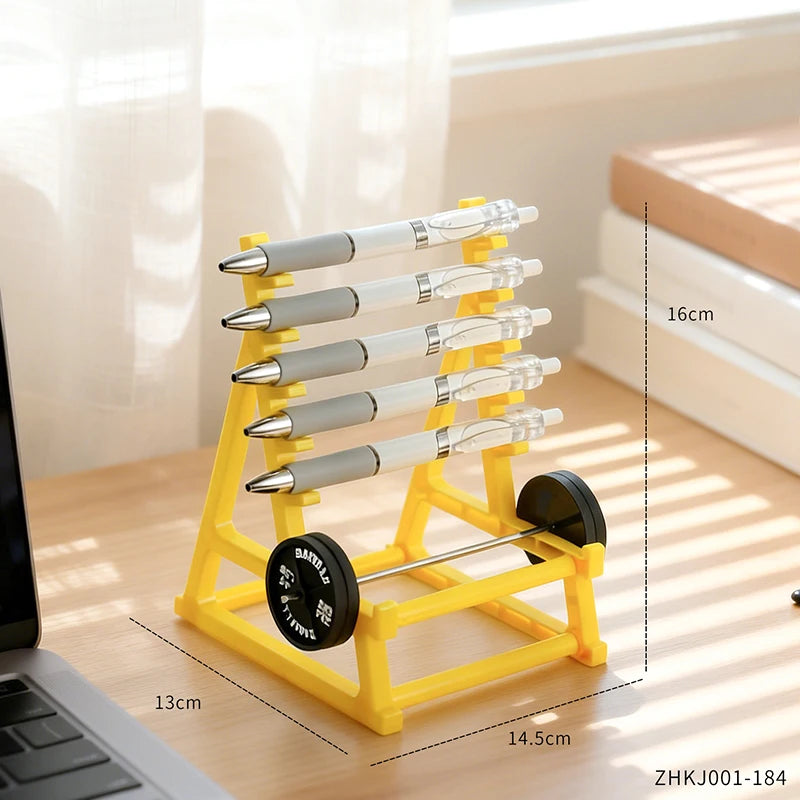 Creative Barbell Pen Holder Fitness Themed Fitness Pen Holder Perfect Gift for Fitness Enthusiasts Weightlifters