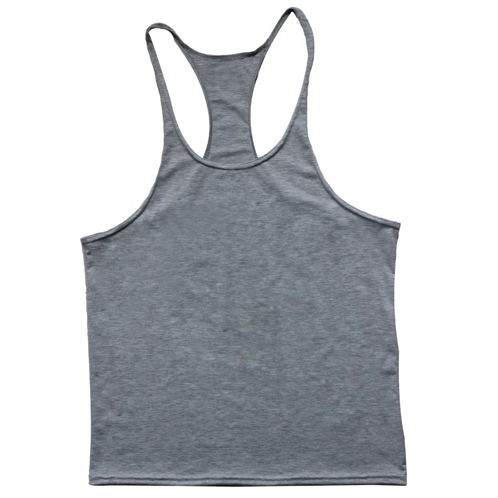 Men's Sports Gym Fitness Tank Top Y Back Fitness Lightweight Shoulder Strap Muscle Fit Tight Fitness Limit T-shirt