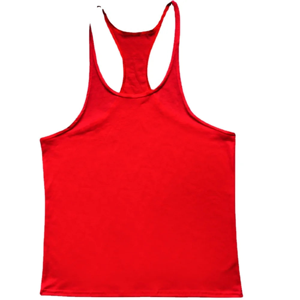 Men's Sports Gym Fitness Tank Top Y Back Fitness Lightweight Shoulder Strap Muscle Fit Tight Fitness Limit T-shirt