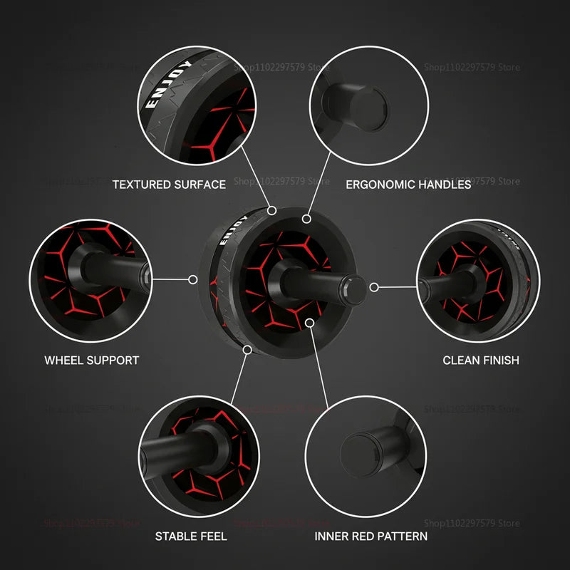 Suitable for home portable abdominal fitness wheel in gym, abdominal fitness device, silent abdominal fitness wheel, rubber