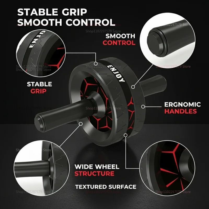 Suitable for home portable abdominal fitness wheel in gym, abdominal fitness device, silent abdominal fitness wheel, rubber