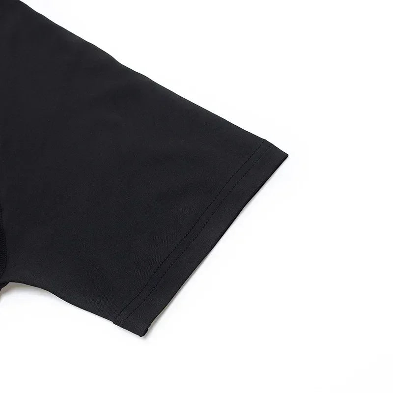 Fitness T-shirts for Men Fitness Gym Compression Moisture-Wicking Gym Breathable Quick Drying Running Sweat Absorbing Tight Fit