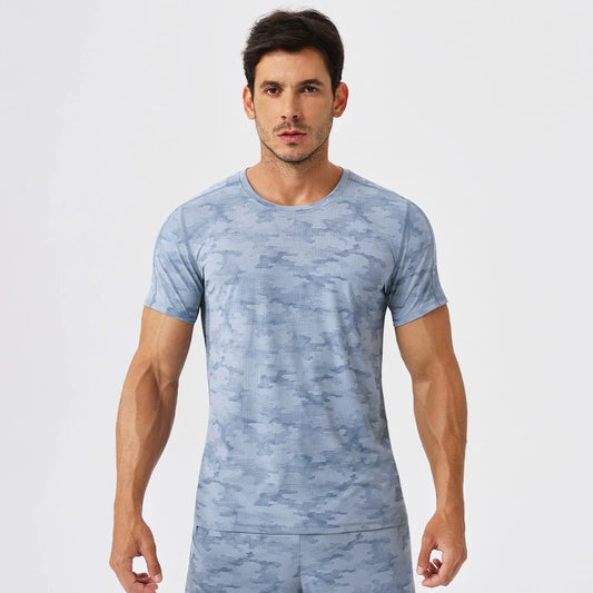 Fitness Training Sweatshirt Running T-shirt Men Gym Sportswear Cooling T-shirt Men's Short Sleeve Tee Workout Sports Gym Top