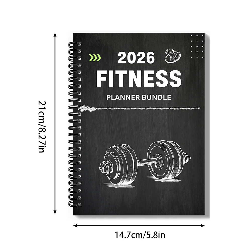 1PC Fitness Planner Bundle-Fitness Journal Workout Log Book Bundle – Fitness Plan Book - Schedule-Daily Fitness Planners