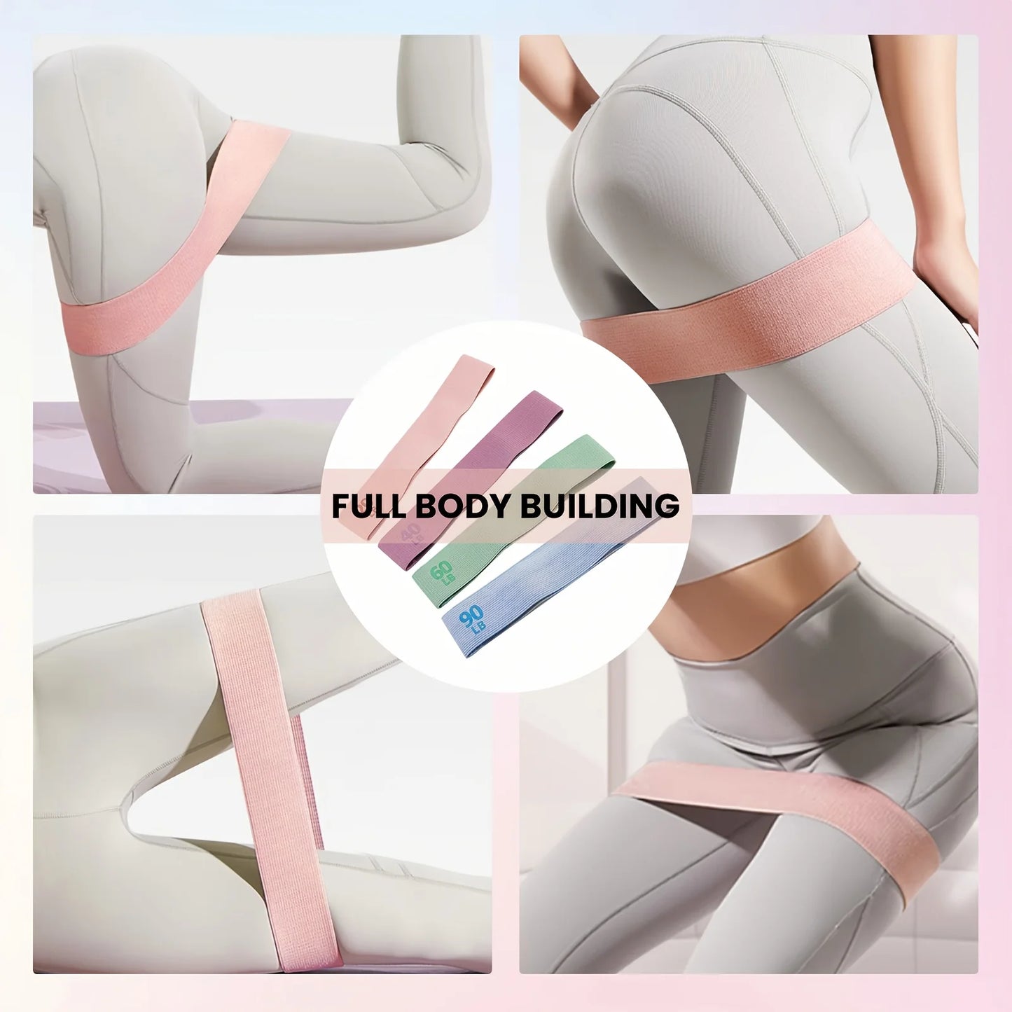 Fitness Resistance Bands with Weights, Suitable for Core Strength, Pilates, Yoga, and Full-Body Workouts, Portable Fitness Kit, the Best Choice for Yoga Studios and Gym Workouts