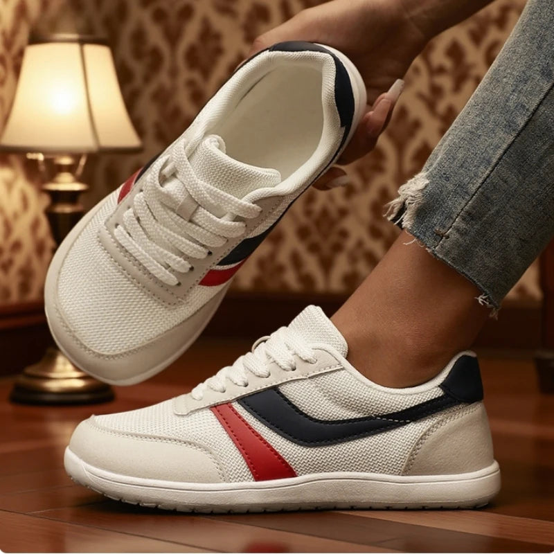 Women’s Barefoot Canvas Sneakers Wide Toe Mesh Flats
