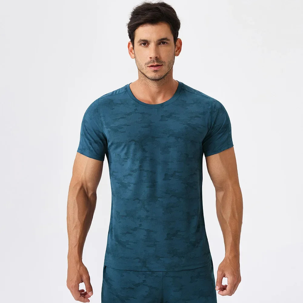 Fitness Training Sweatshirt Running T-shirt Men Gym Sportswear Cooling T-shirt Men's Short Sleeve Tee Workout Sports Gym Top