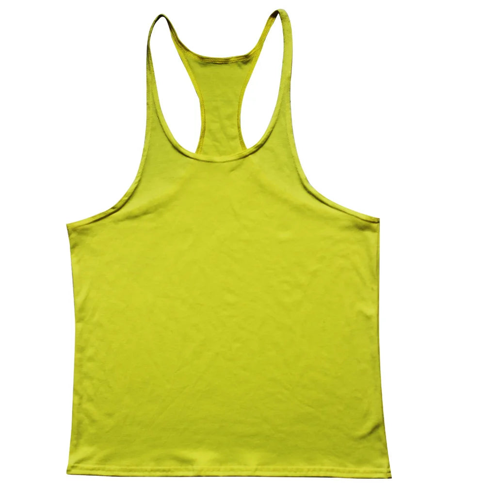 Men's Sports Gym Fitness Tank Top Y Back Fitness Lightweight Shoulder Strap Muscle Fit Tight Fitness Limit T-shirt