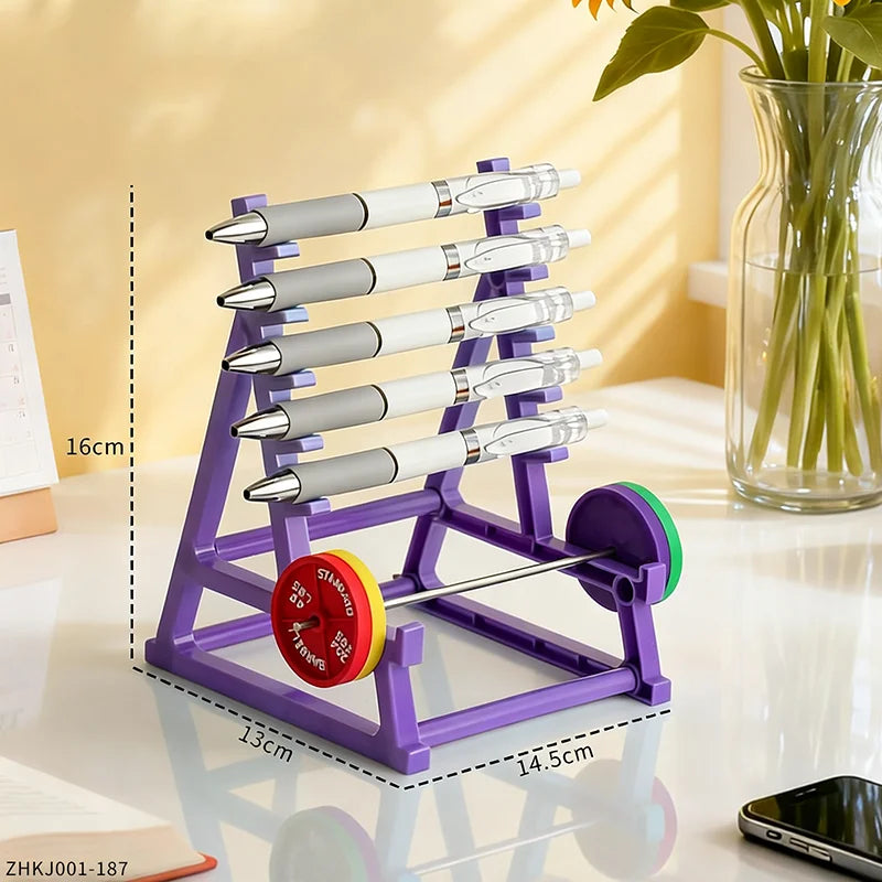 Creative Barbell Pen Holder Fitness Themed Fitness Pen Holder Perfect Gift for Fitness Enthusiasts Weightlifters
