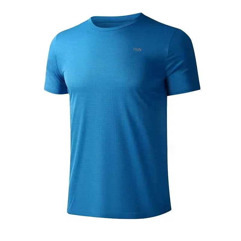 Fitness T-shirt - New Summer Men's Quick-Drying Running Fitness Sports Shirt - Men's Short-Sleeved Fitness Top