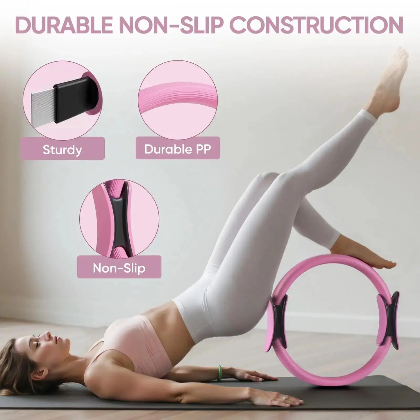 New Pilates fitness ball and fitness ring set, Pilates fitness ring, elastic band exercise, aerobic fitness equipment, core trai