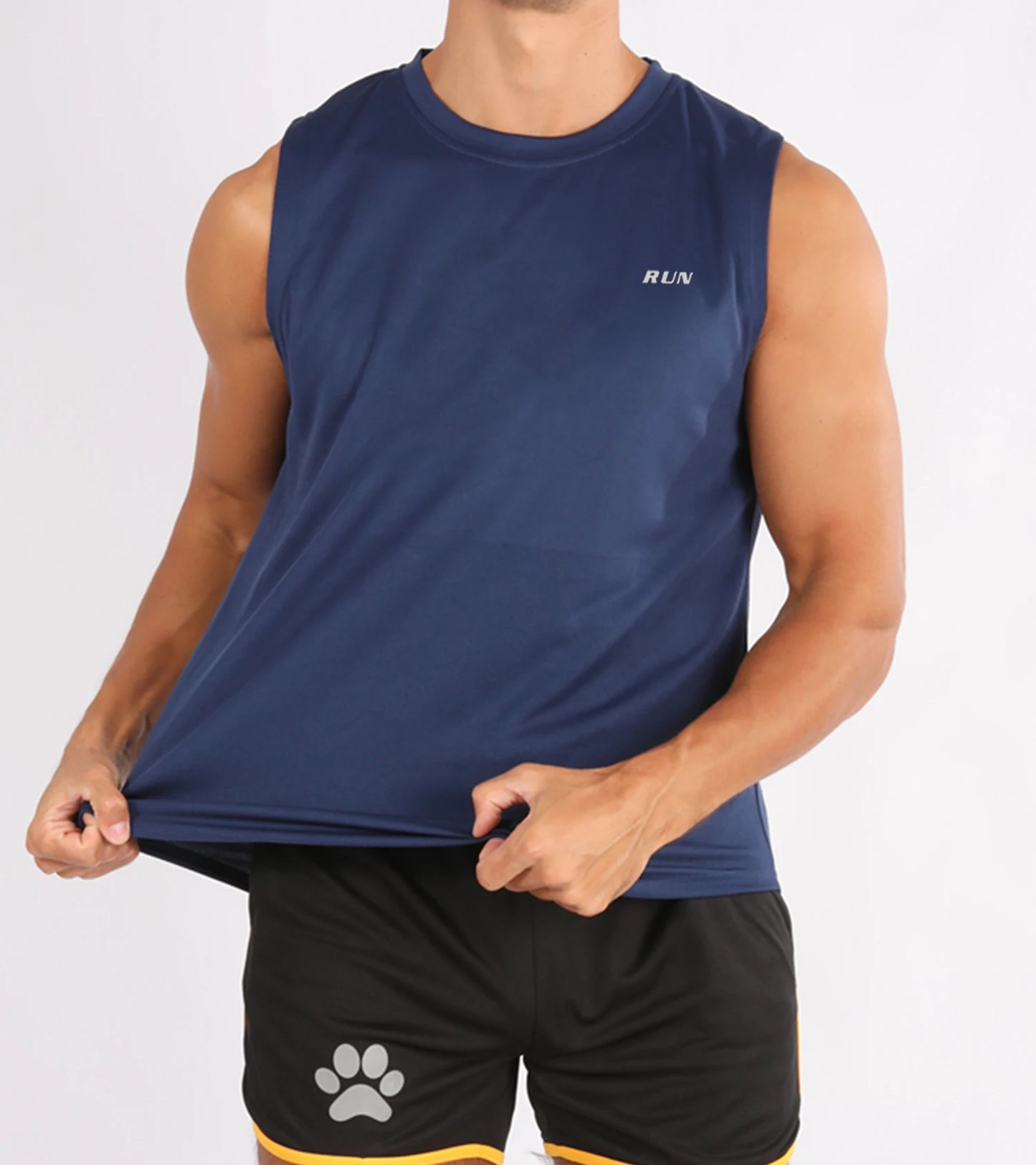 Men's summer fitness vest, fitness training suit, speed fitness, loose fitting sleeveless shirt, fashionable basketball vest