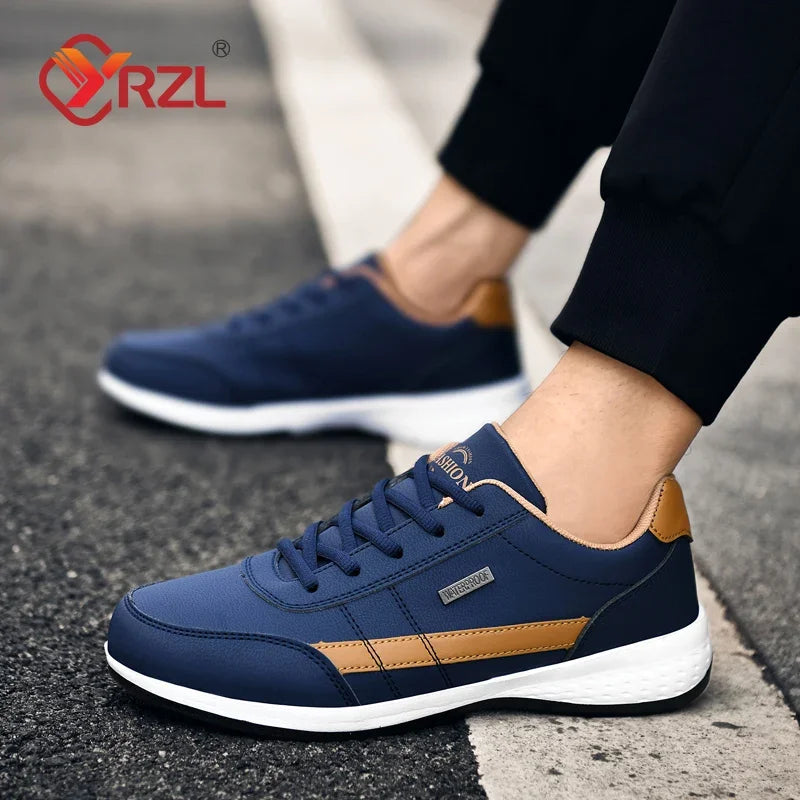 Men’s Waterproof Casual Sneakers – Non-Slip Rubber Sole