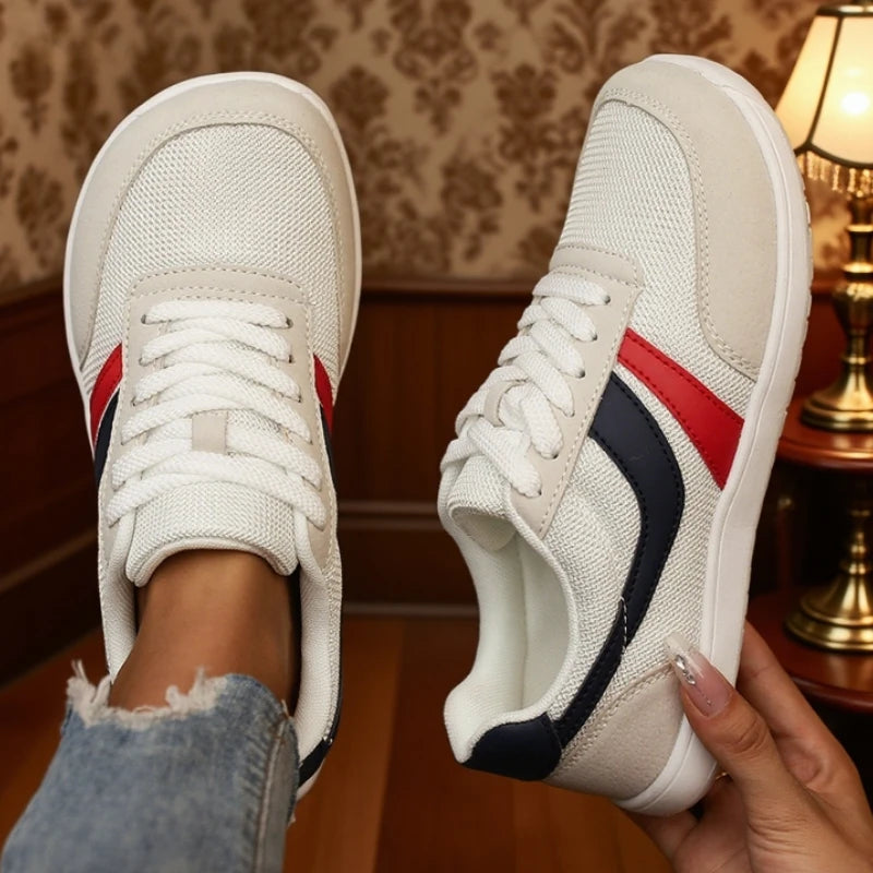 Women’s Barefoot Canvas Sneakers Wide Toe Mesh Flats