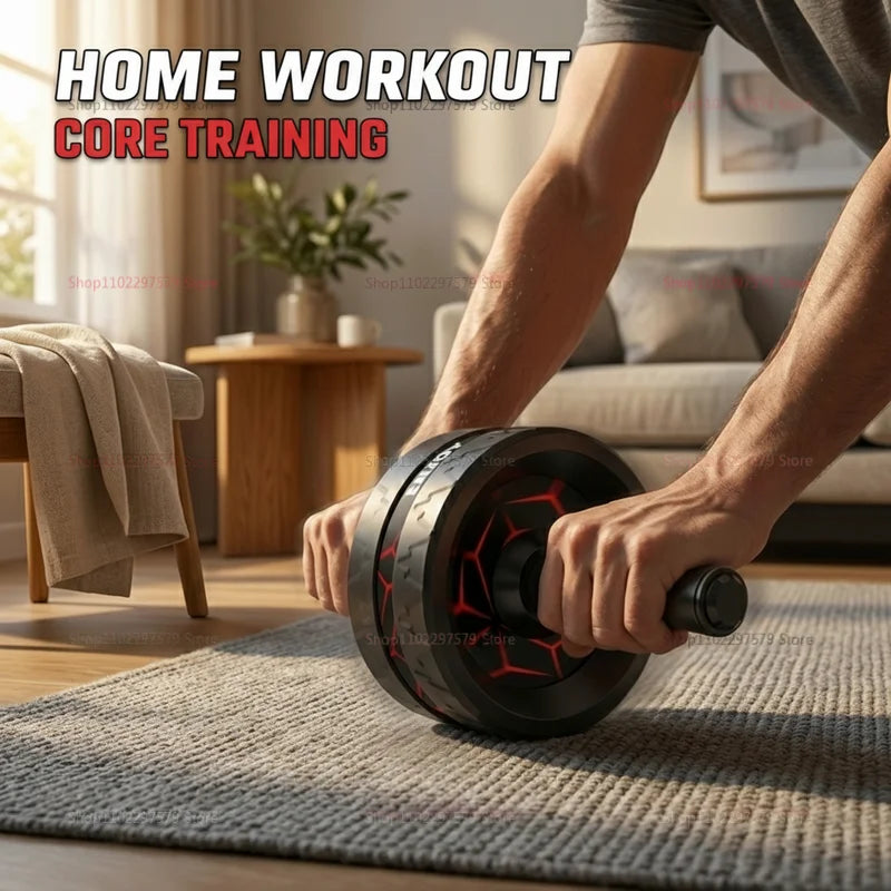 Suitable for home portable abdominal fitness wheel in gym, abdominal fitness device, silent abdominal fitness wheel, rubber