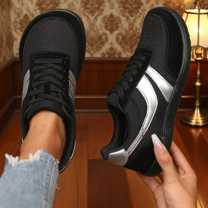 Women’s Barefoot Canvas Sneakers Wide Toe Mesh Flats