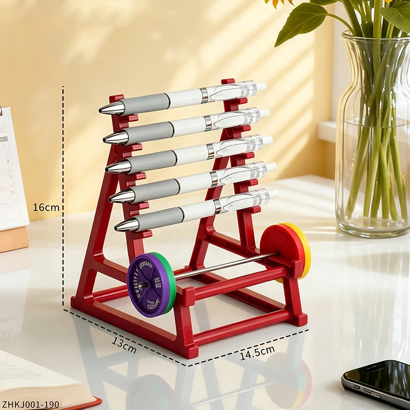 Creative Barbell Pen Holder Fitness Themed Fitness Pen Holder Perfect Gift for Fitness Enthusiasts Weightlifters