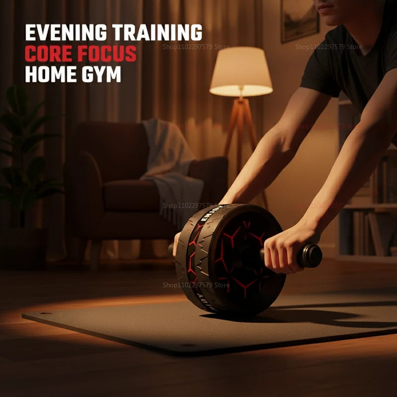 Suitable for home portable abdominal fitness wheel in gym, abdominal fitness device, silent abdominal fitness wheel, rubber