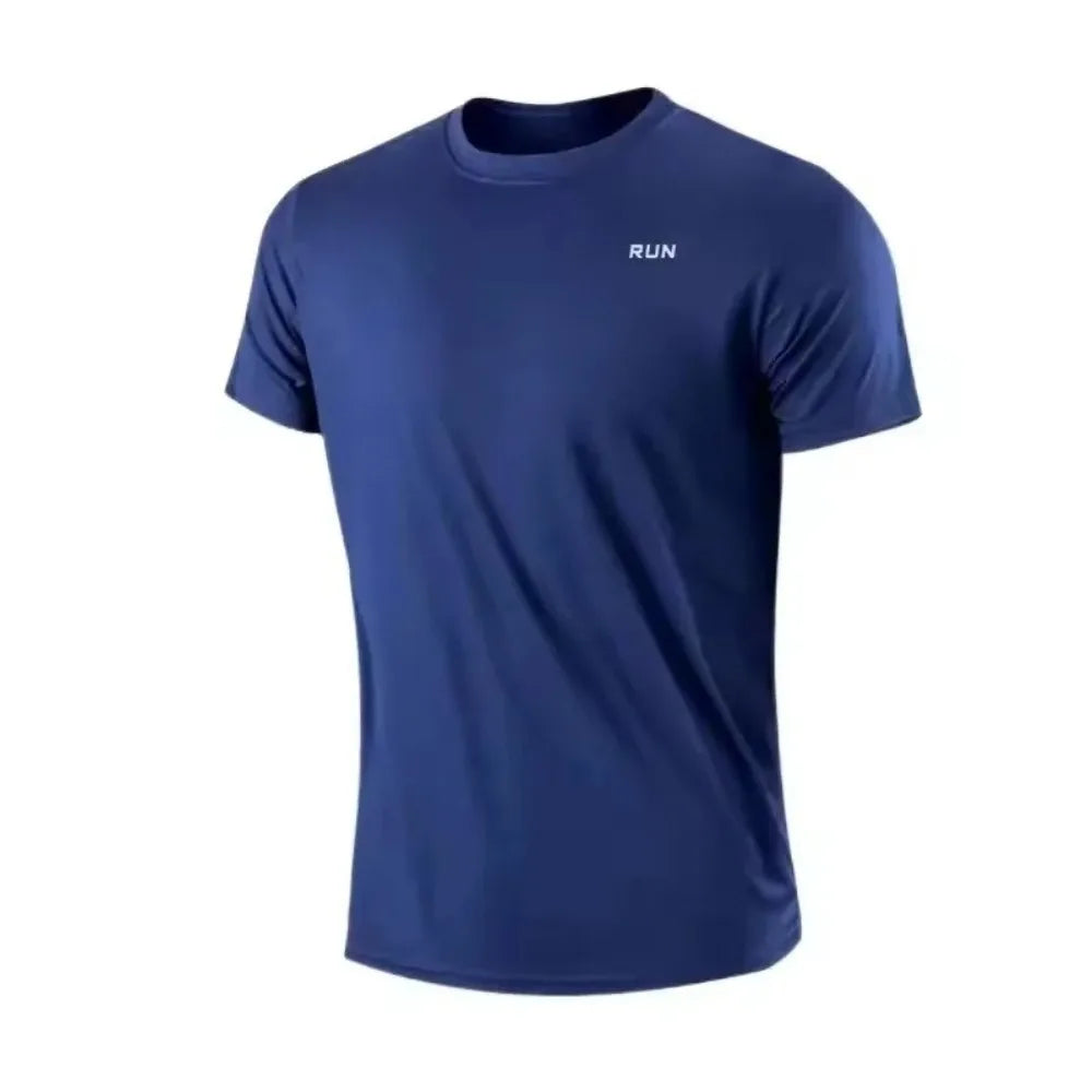 Fitness T-shirt - New Summer Men's Quick-Drying Running Fitness Sports Shirt - Men's Short-Sleeved Fitness Top