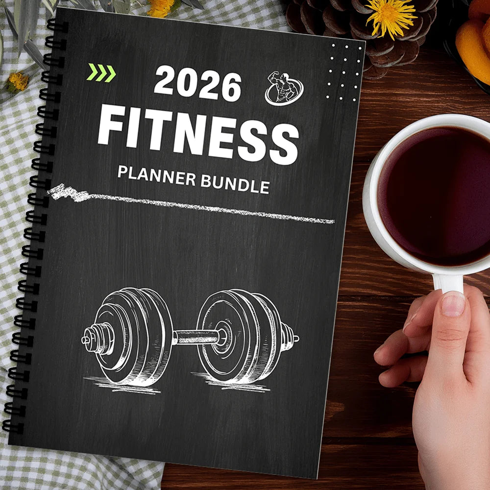 1PC Fitness Planner Bundle-Fitness Journal Workout Log Book Bundle – Fitness Plan Book - Schedule-Daily Fitness Planners
