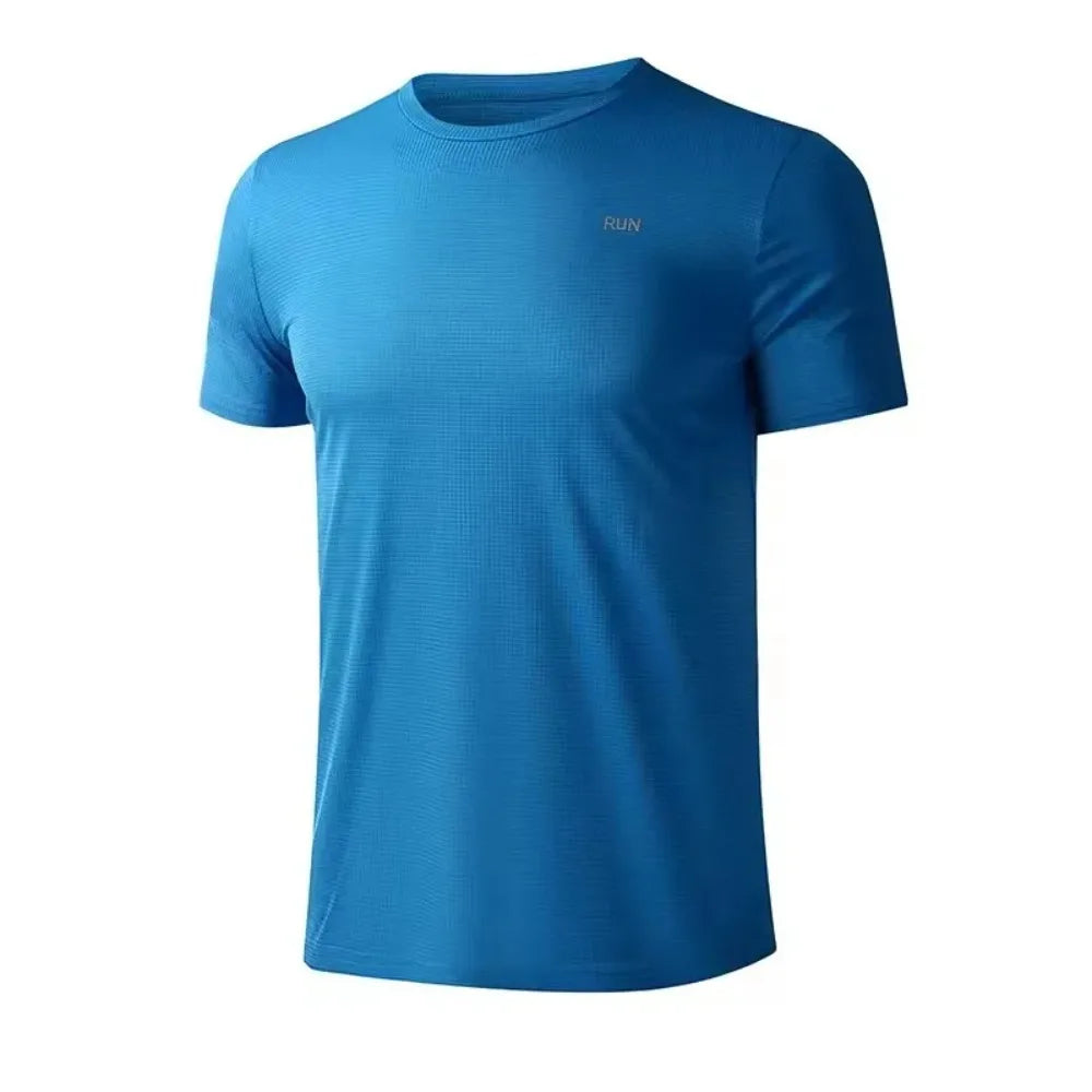 Fitness T-shirt - New Summer Men's Quick-Drying Running Fitness Sports Shirt - Men's Short-Sleeved Fitness Top