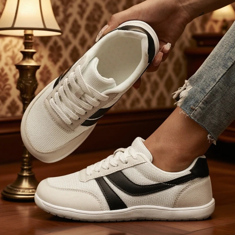 Women’s Barefoot Canvas Sneakers Wide Toe Mesh Flats