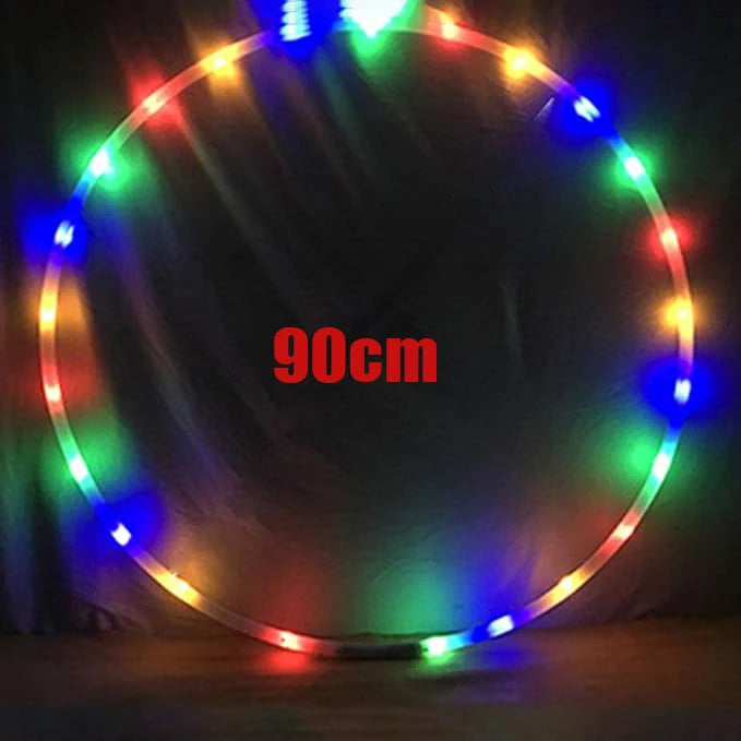 LED Colorful Fitness Circle Performing Arts Abdominal Fat Loss Light Fitness Crossfit Foldable Sport Hoop Gym Fitness Equipments