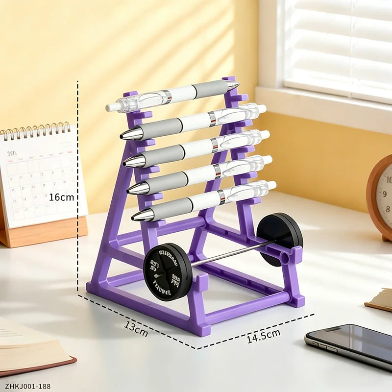 Creative Barbell Pen Holder Fitness Themed Fitness Pen Holder Perfect Gift for Fitness Enthusiasts Weightlifters