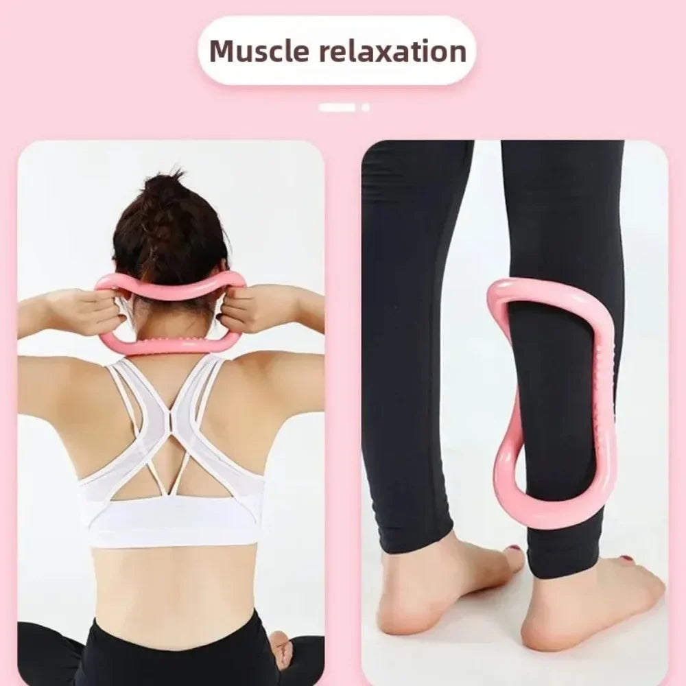New Pilates fitness ball and fitness ring set, Pilates fitness ring, elastic band exercise, aerobic fitness equipment, core trai